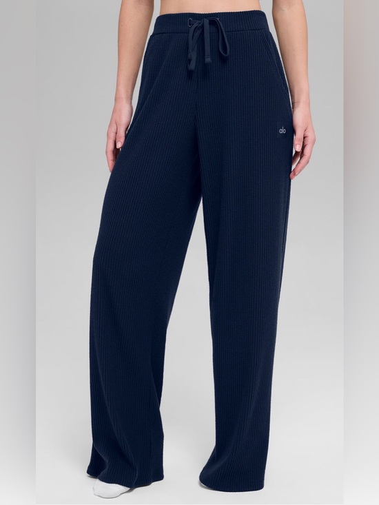 ALO Yoga Pants - ALO Yoga- Muse Wide Leg Pant- Navy
